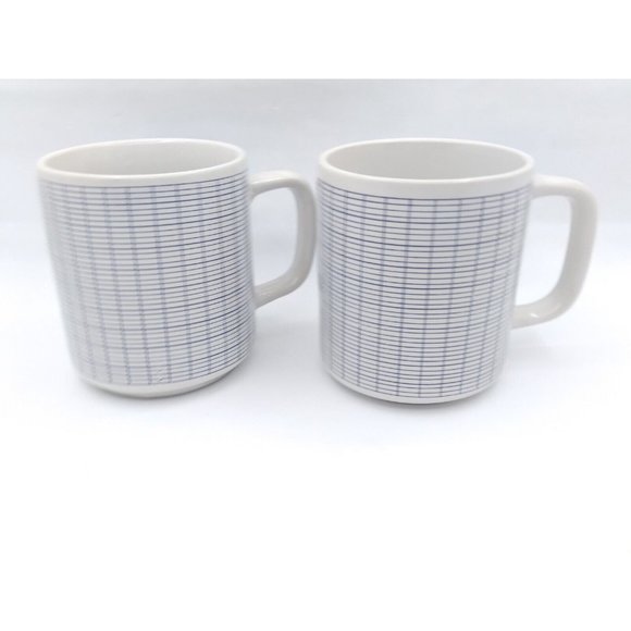 Vtg.set 2 Unmarked Graph Grid Blue Lines Math Phyiscs Mugs - Picture 6 of 16
